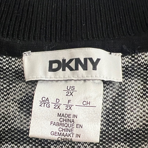 DKNY Monochrome Logo Knit Dress - Picture 2 of 3